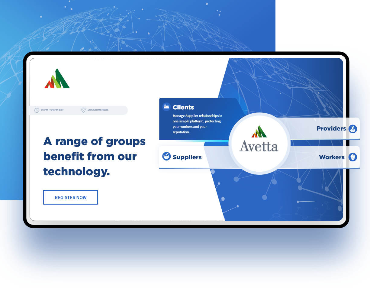 Avetta platform website redesign and UX