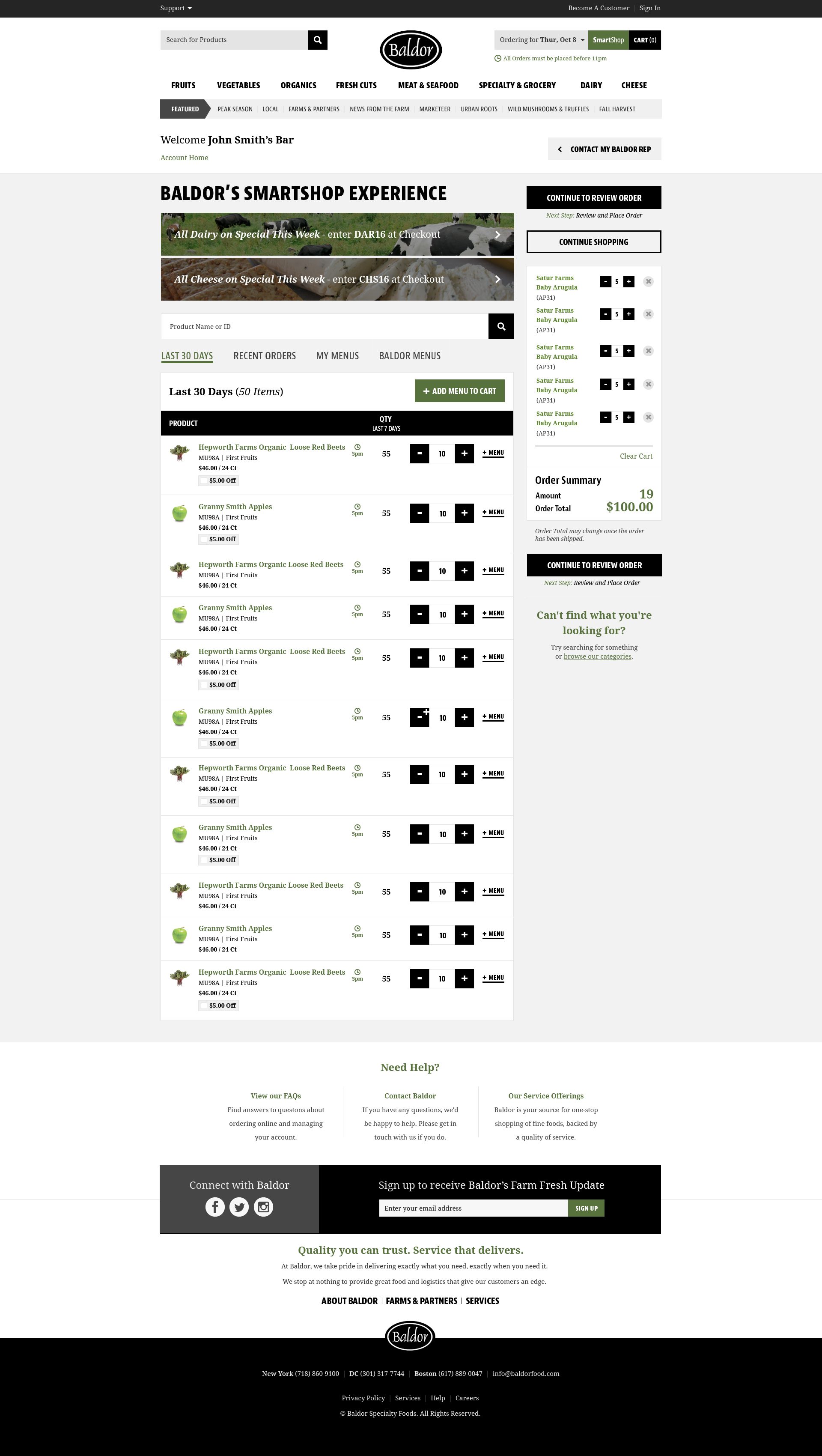 Baldor SmartShop ordering interface