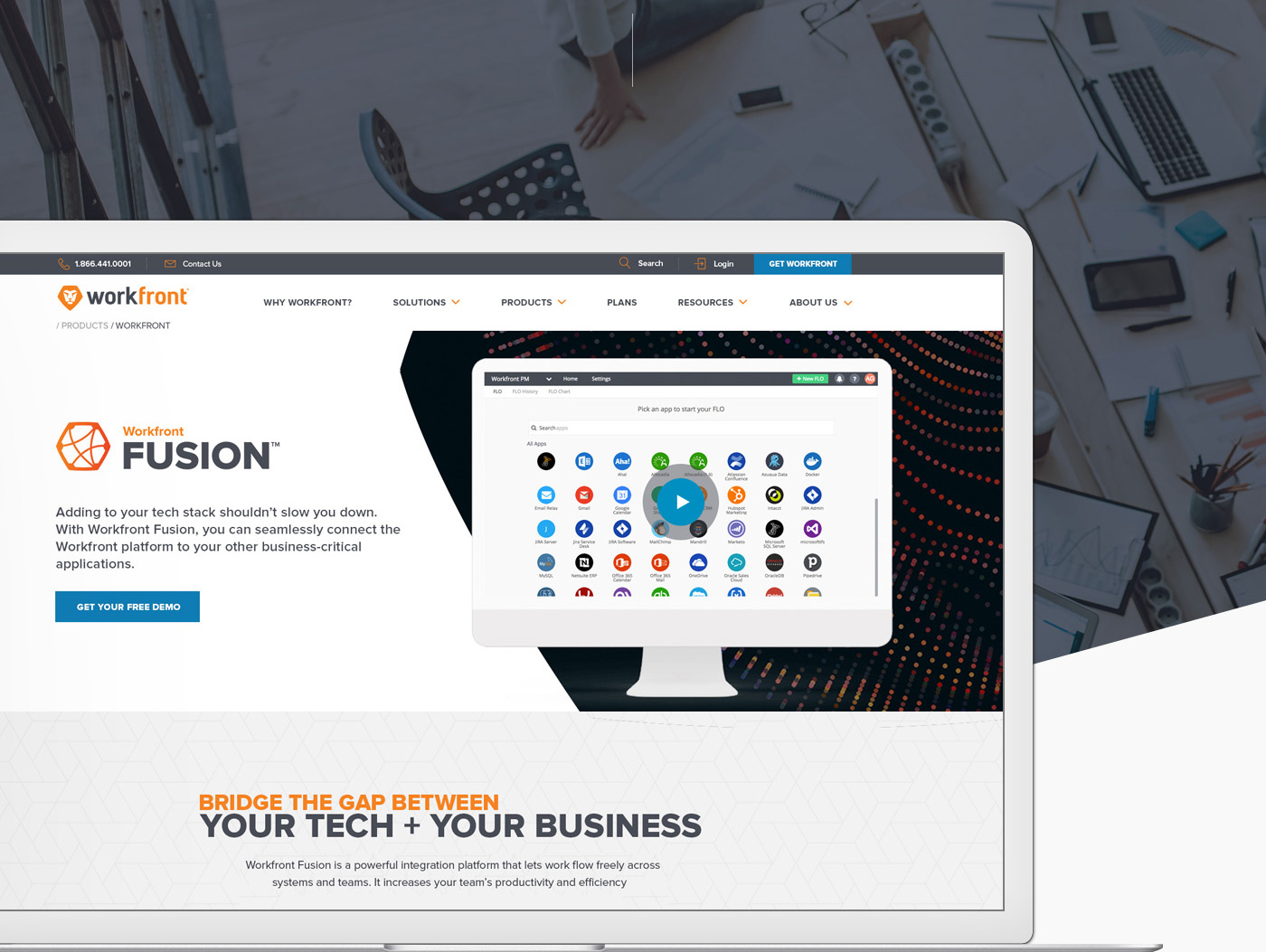 Workfront homepage